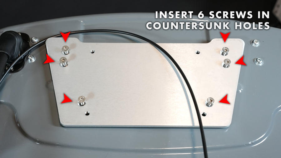 Insert 6 Screws In Countersunk Holes